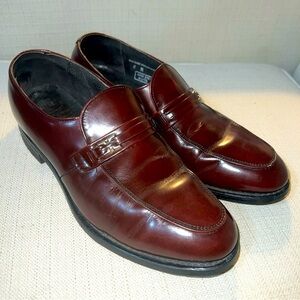Bostonian Iron Age Burgundy Leather Steel Safety Toe Loafer  Mens 8M